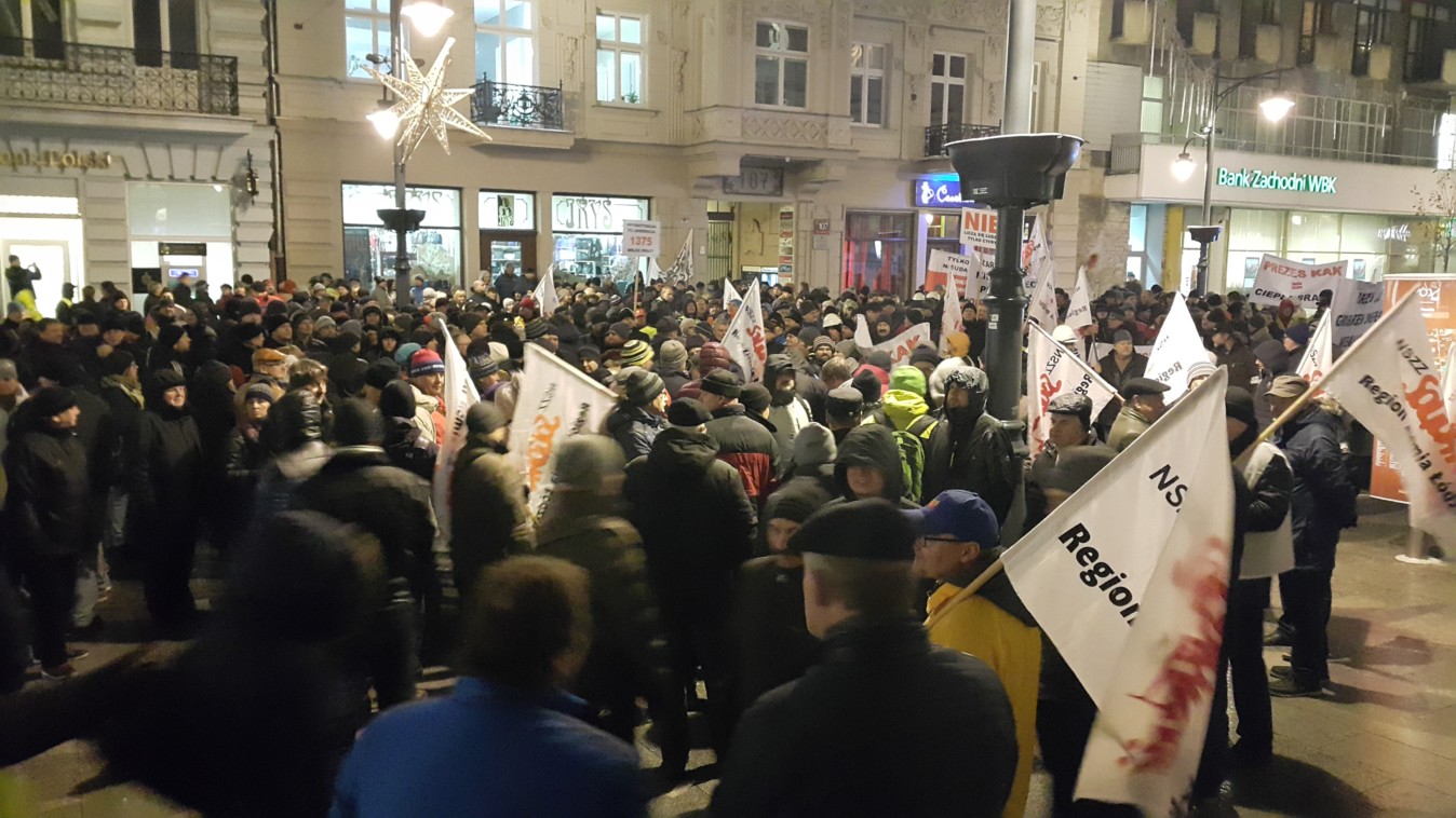 Thumbnail for the post titled: W Łodzi manifestowali pracownicy Veolii